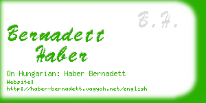 bernadett haber business card